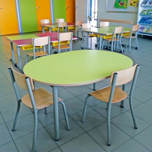 100 TABLE MATERNELLE OVALE