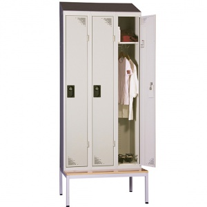 575x575px vestiaire industrie propre monobloc demontable gris 7035 3c 1p socle banc coiffe metal 1a