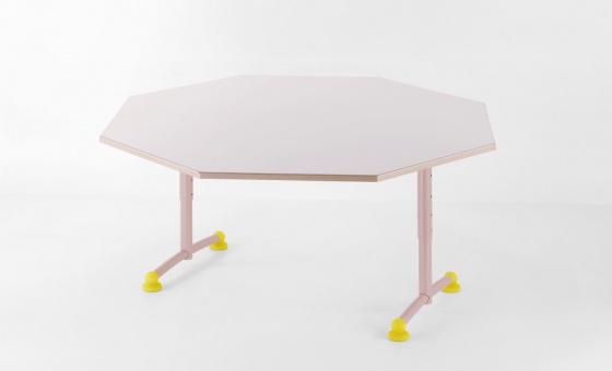 MANU TABLE OCTOGONALE REGLABLE STRATIFIE PP