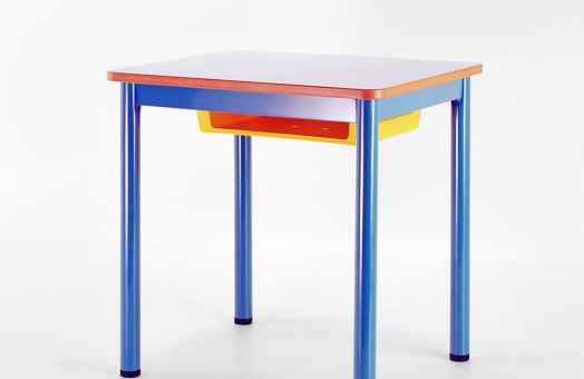 TABLES MATERNELLE STRATIFIE MONOPLACE AVEC CASIER