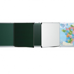 ulmann 117711 tableau triptyque 100 x 400 cm blanc et vert